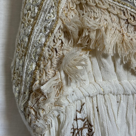 NWT Boho Cream and Gold Dress - Picture 4 of 7